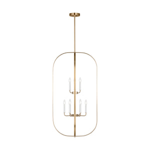Generation Lighting - GLC1329SB - Nine Light Chandelier - Loretto - Satin Brass