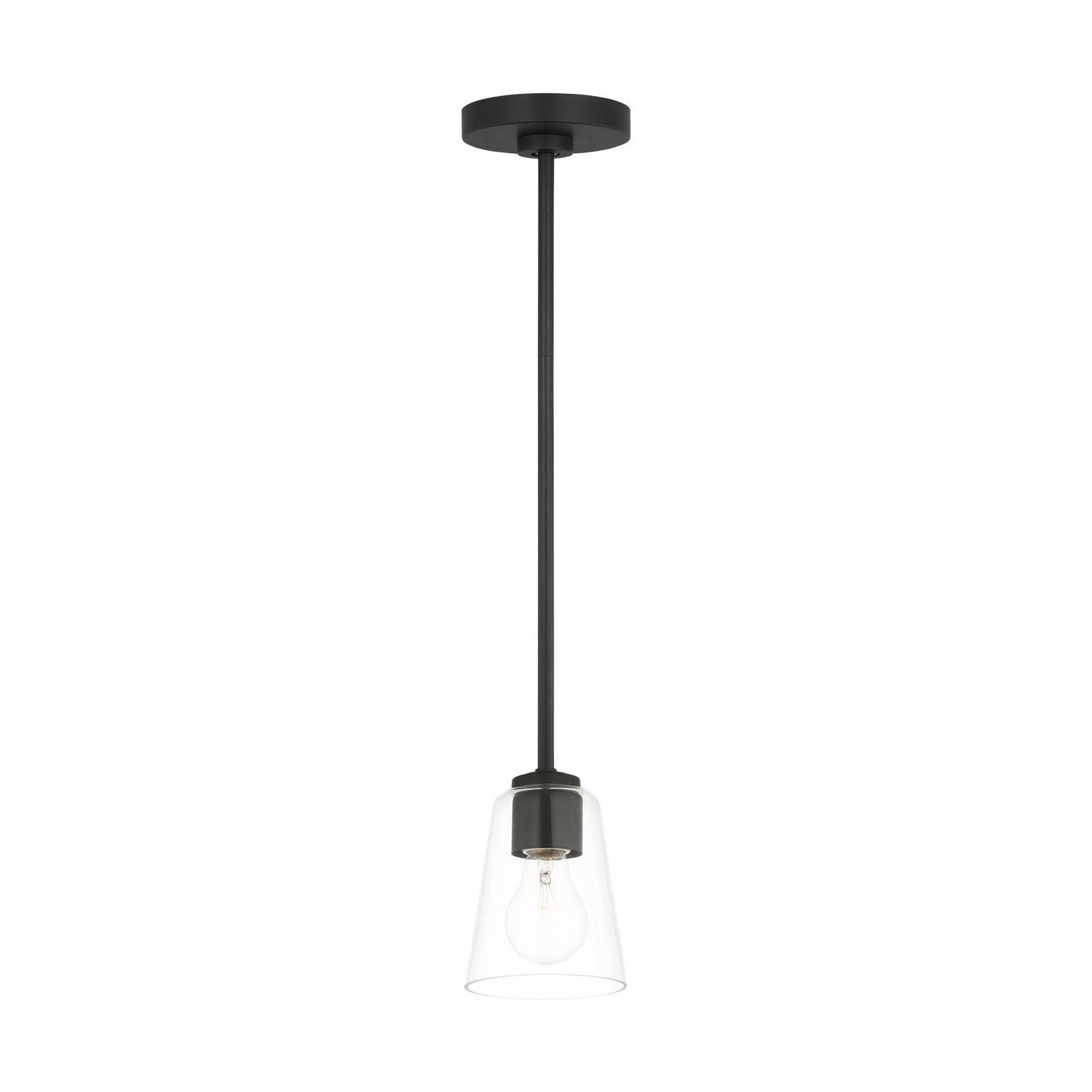 Generation Lighting - GLP1041MBK - One Light Mini-Pendant - Miles - Midnight Black