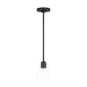 Generation Lighting - GLP1041MBK - One Light Mini-Pendant - Miles - Midnight Black