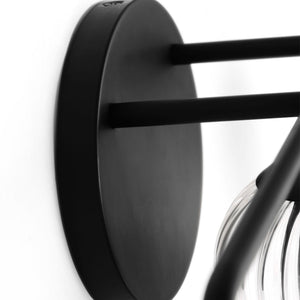 Generation Lighting - GLV1133MBK - Three Light Vanity - Eisele - Midnight Black