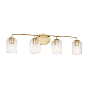 Generation Lighting - GLV1134SB - Four Light Vanity - Eisele - Satin Brass
