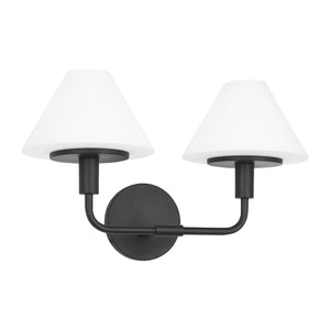 Generation Lighting - GLW1022MBK - Wall Sconce - Mendota - Midnight Black