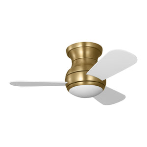 Generation Lighting - 3OBSHR32SBD - 32"Ceiling Fan - Orbis 32 Hugger LED - Satin Brass
