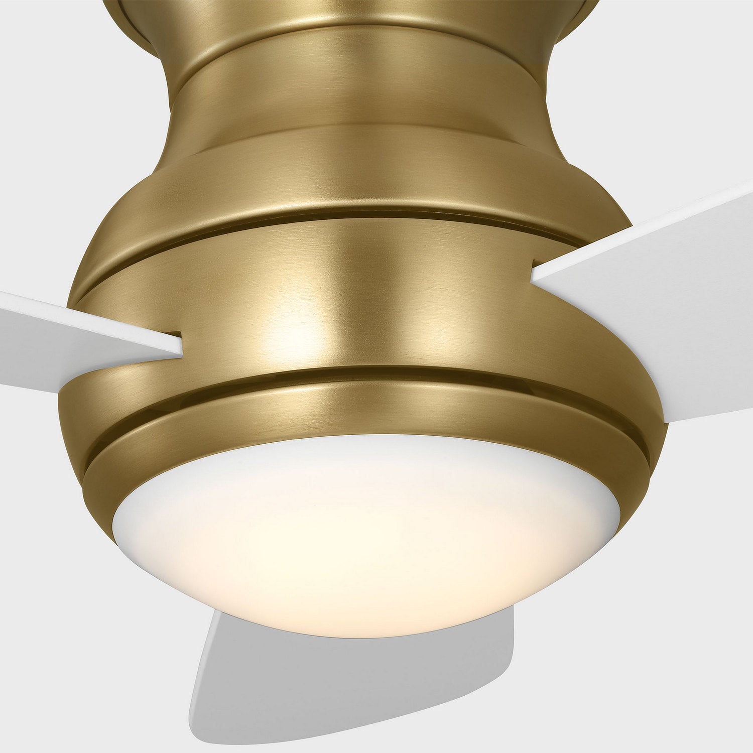 Generation Lighting - 3OBSHR32SBD - 32"Ceiling Fan - Orbis 32 Hugger LED - Satin Brass
