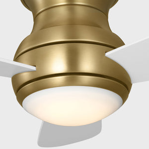 Generation Lighting - 3OBSHR32SBD - 32"Ceiling Fan - Orbis 32 Hugger LED - Satin Brass