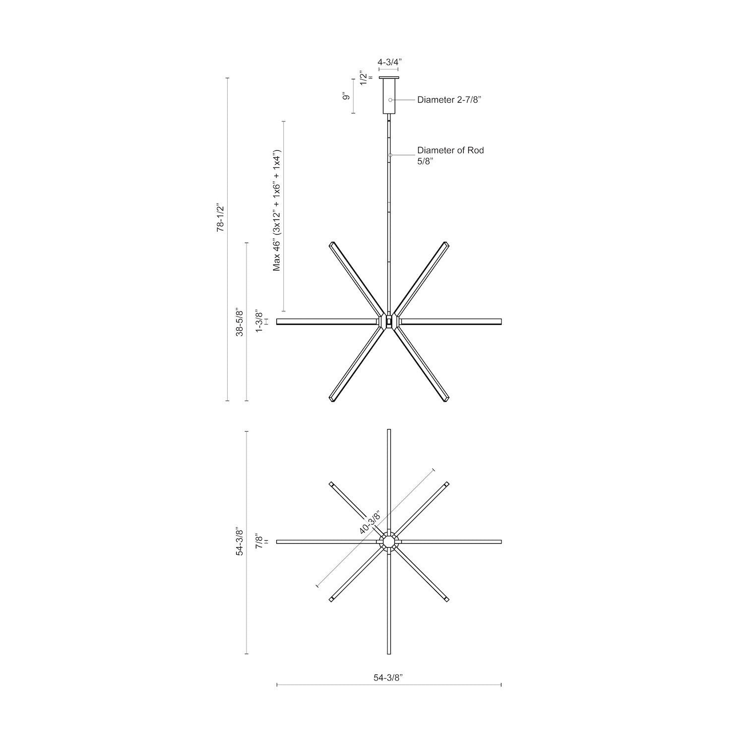 Kuzco Lighting - CH14356-WH-UNV - LED Chandelier - Sirius - White
