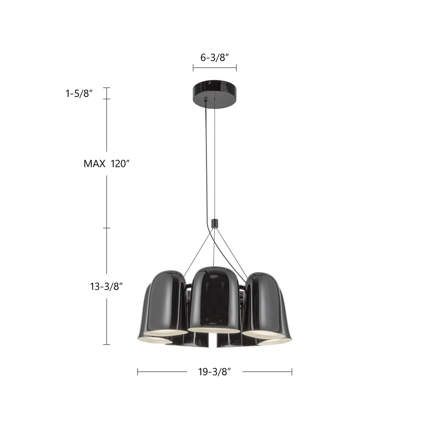 Kuzco Lighting - CH21120-VB-UNV - LED Chandelier - Bell - Vintage Brass
