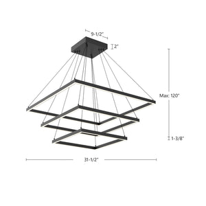 Kuzco Lighting - CH88332-BK-UNV-010 - LED Chandelier - Piazza - Black