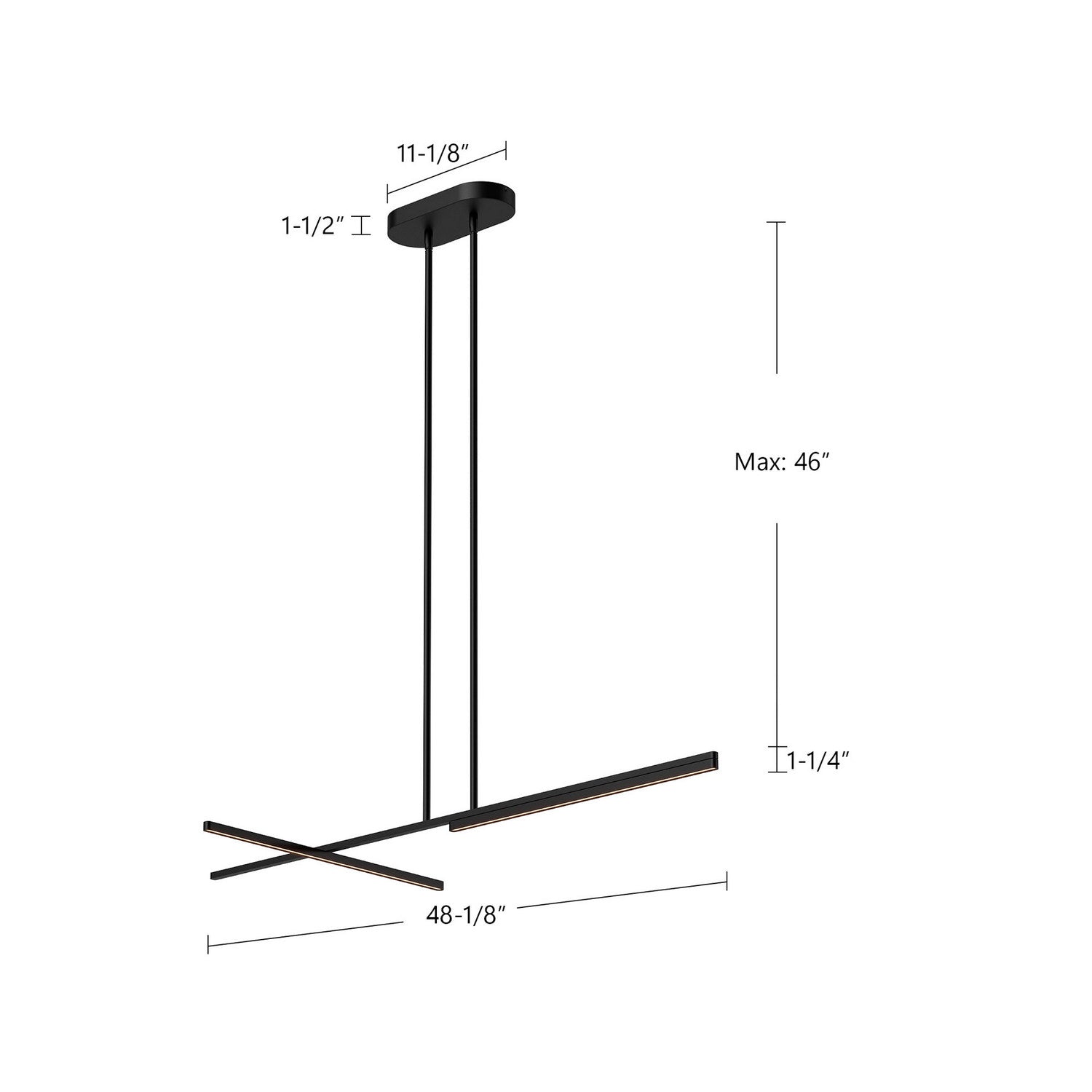 Kuzco Lighting - LP28748-BK-UNV - LED Linear Pendant - Shift - Black