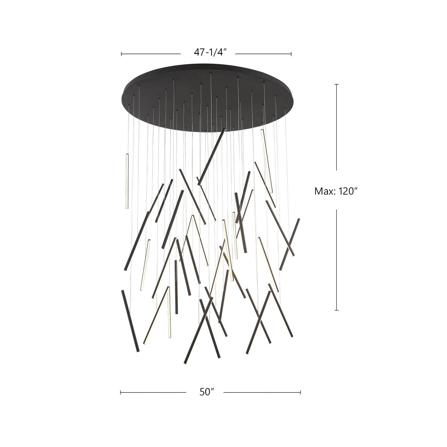 Kuzco Lighting - MP14850-BK-UNV-010 - LED Pendant - Chute - Black