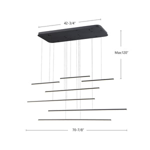 Kuzco Lighting - MP14970-BK-UNV-010 - LED Pendant - Chute Motion - Black