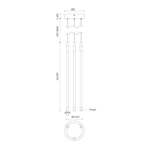 Kuzco Lighting - MP75221-BK-UNV - LED Pendant - Motif - Black