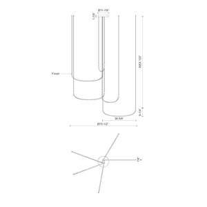 Kuzco Lighting - MP89570-BN-UNV - LED Pendant - Talis - Brushed Nickel