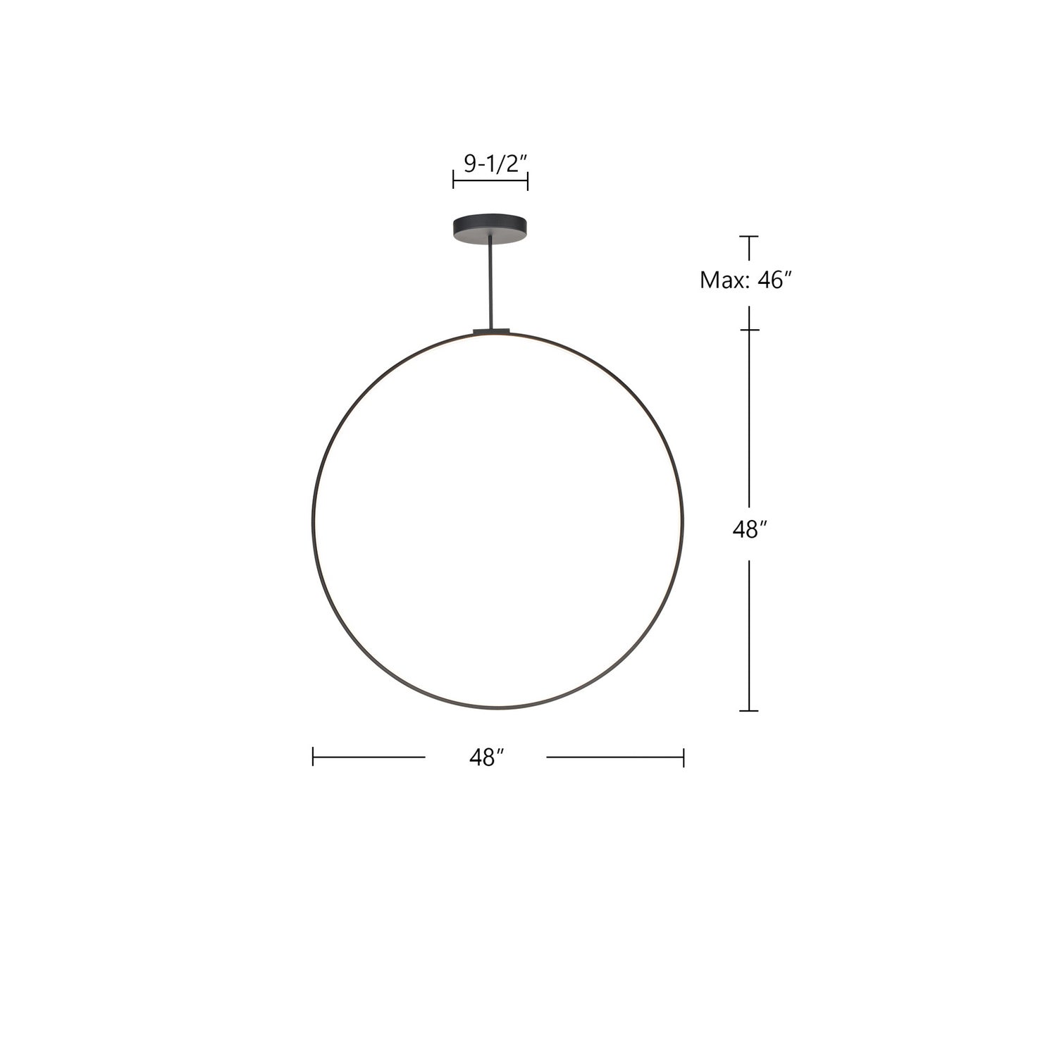 Kuzco Lighting - PD82548-BK-UNV-010 - LED Pendant - Cirque - Black