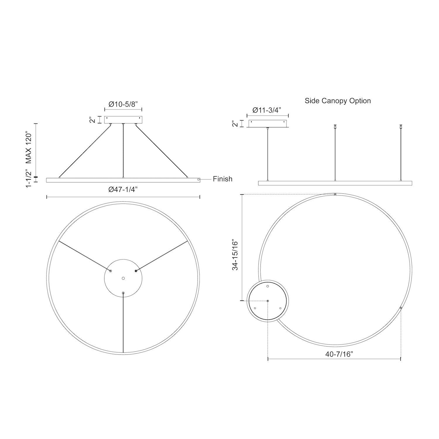 Kuzco Lighting - PD87748-WH-UNV-010 - LED Pendant - Cerchio - White