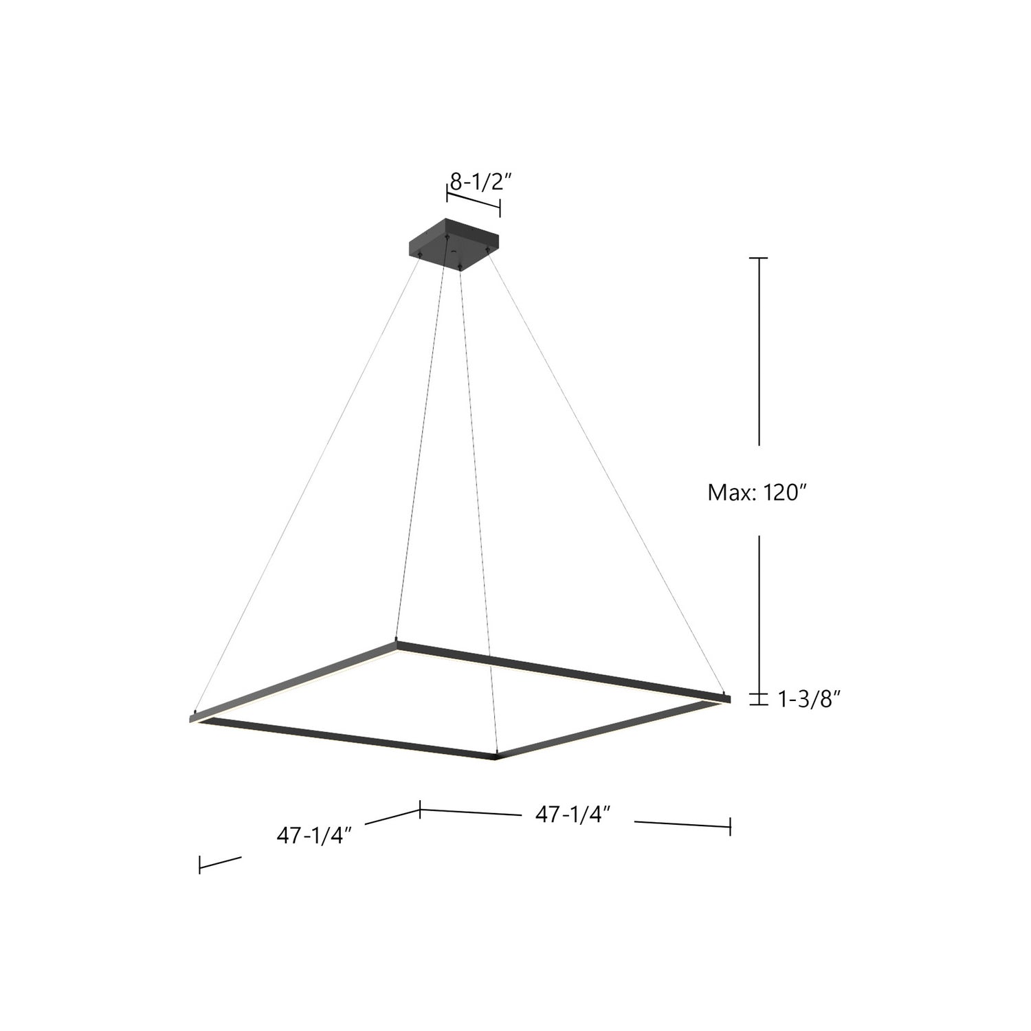 Kuzco Lighting - PD88148-BK-UNV-010 - LED Pendant - Piazza - Black