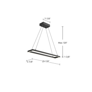 Kuzco Lighting - PD88530-BK-UNV-010 - LED Pendant - Piazza - Black
