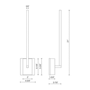 Kuzco Lighting - WS25118-WH-UNV - LED Wall Sconce - Pandora - White