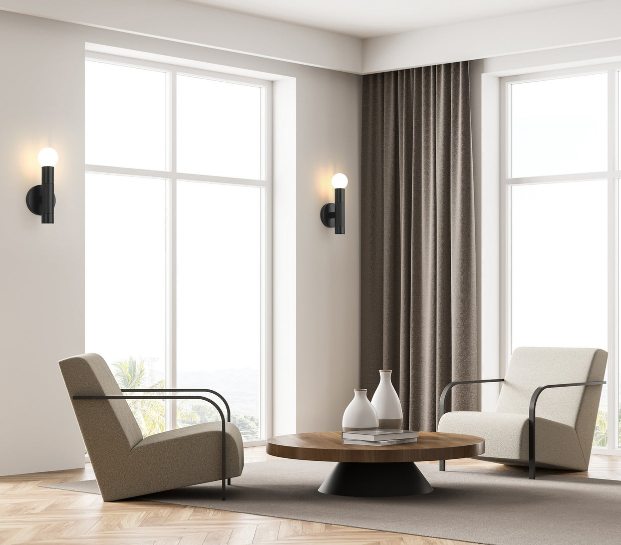 Z-Lite - 1956-1S-MB - One Light Wall Sconce - Stari - Matte Black