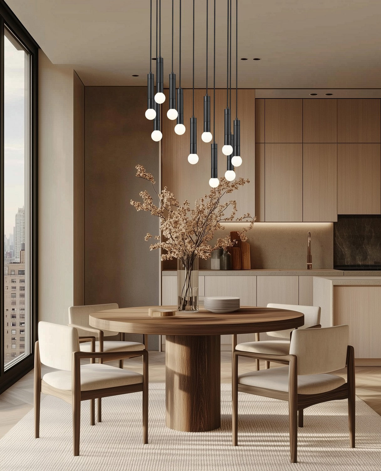 Z-Lite - 1956P-11R-MB - 11 Light Chandelier - Stari - Matte Black