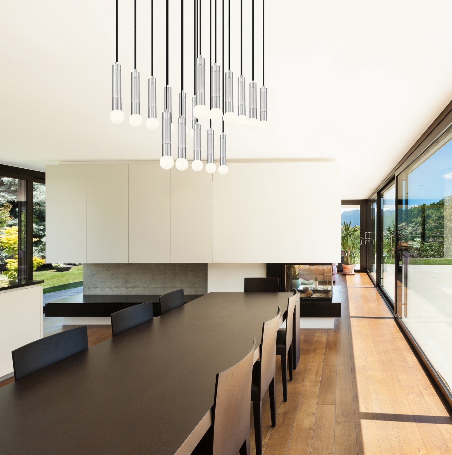 Z-Lite - 1956P-17L-BN - 17 Light Linear Chandelier - Stari - Brushed Nickel