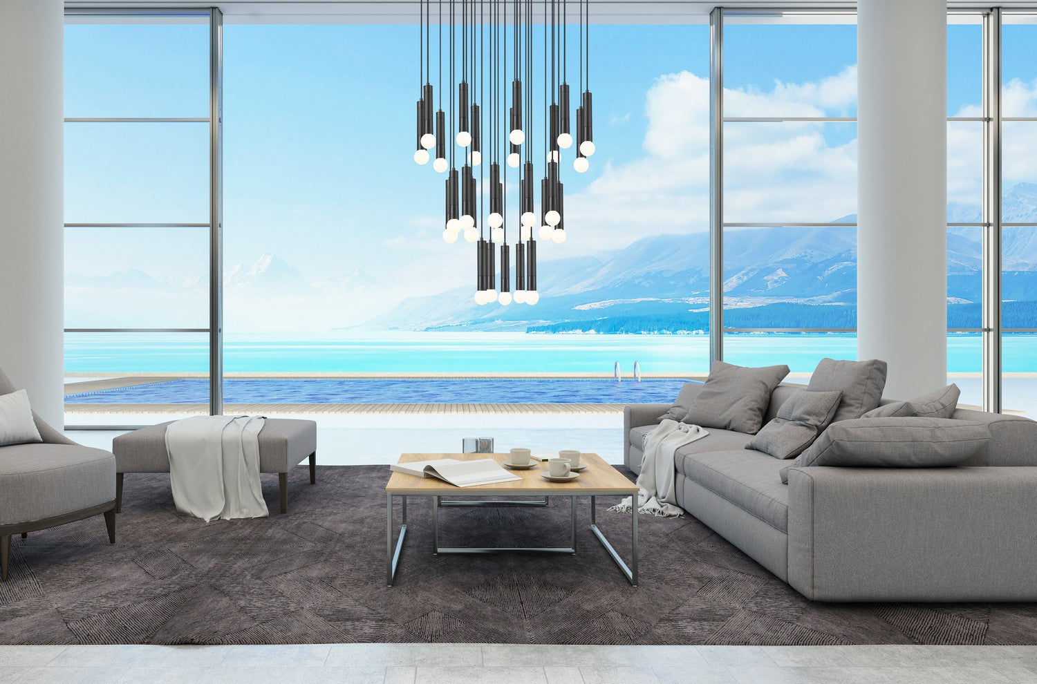 Z-Lite - 1956P-27R-MB - 27 Light Chandelier - Stari - Matte Black