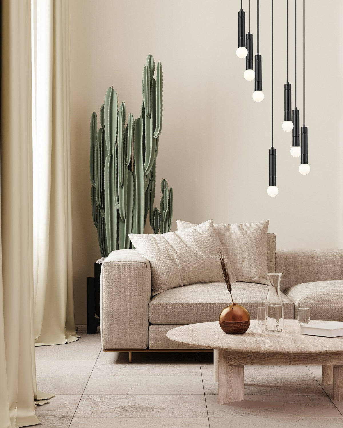Z-Lite - 1956P-5R-MB - Five Light Chandelier - Stari - Matte Black