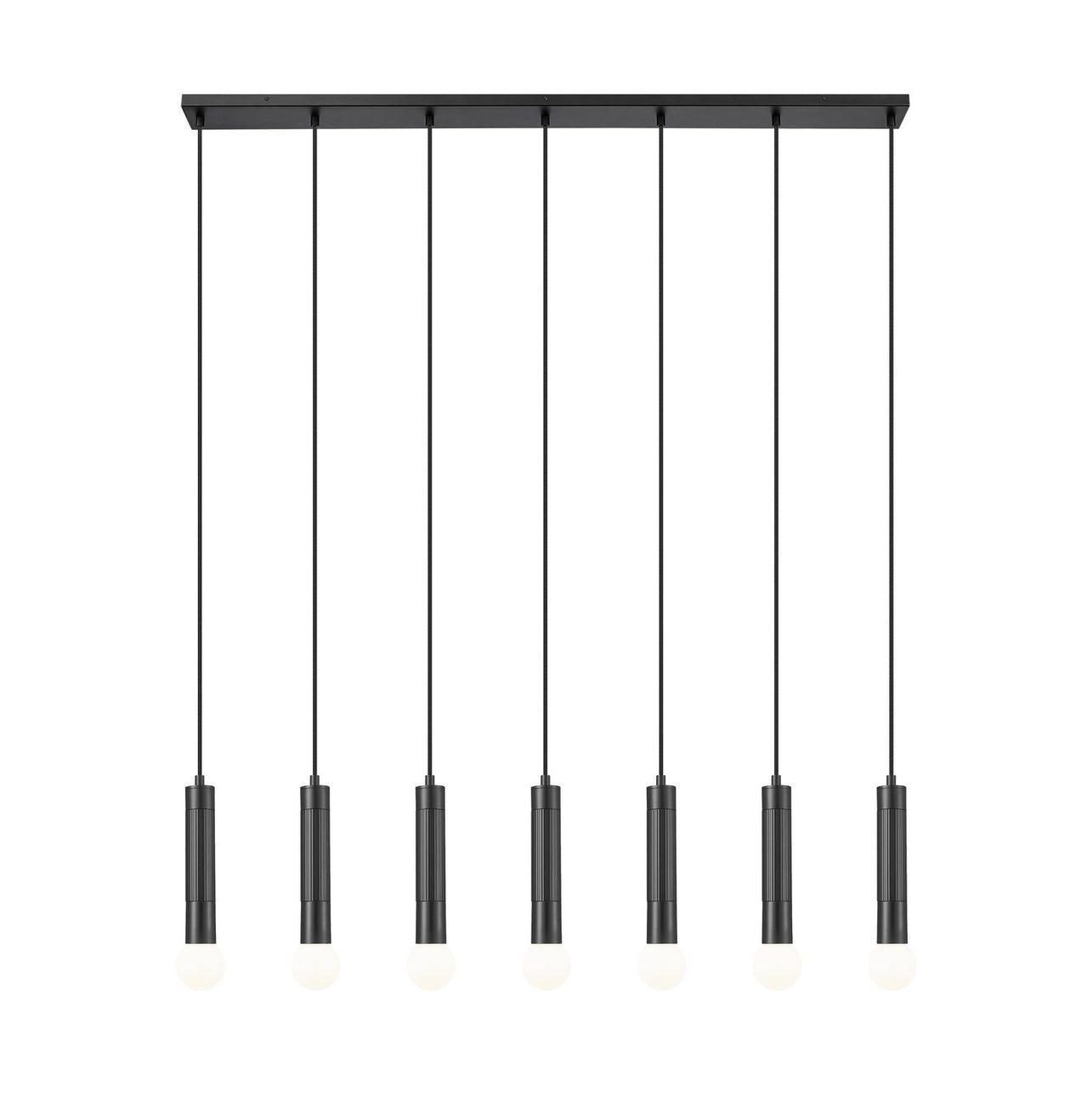 Z-Lite - 1956P-7L-MB - Seven Light Linear Chandelier - Stari - Matte Black