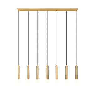 Z-Lite - 1956P-7L-MGLD - Seven Light Linear Chandelier - Stari - Modern Gold