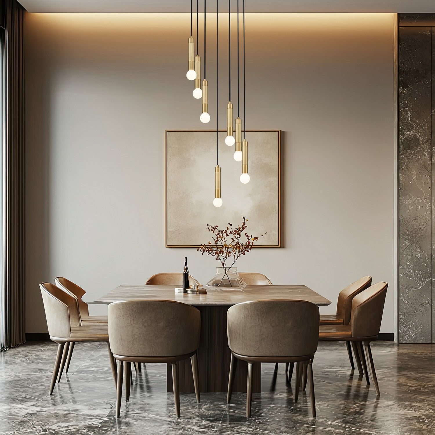 Z-Lite - 1956P-7R-MGLD - Seven Light Chandelier - Stari - Modern Gold