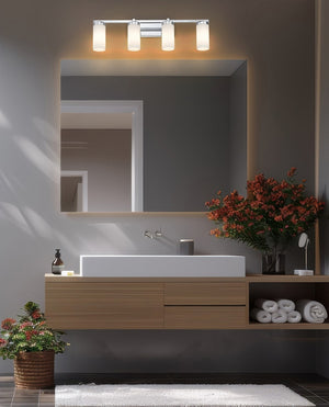 Z-Lite - 3044-4V-CH - Four Light Vanity - Danica - Chrome