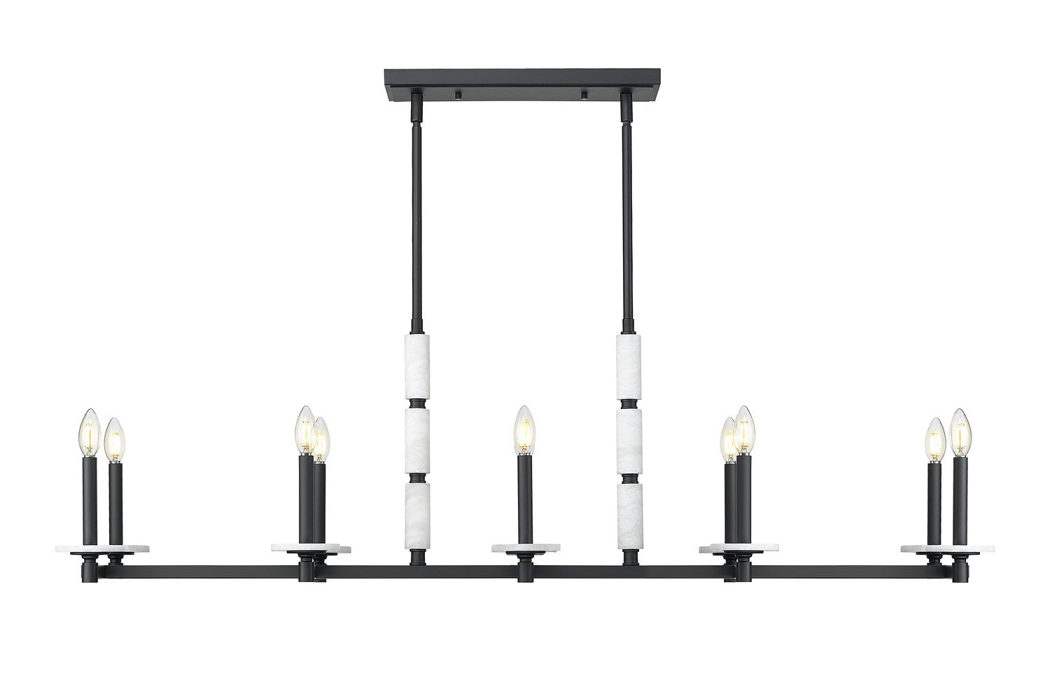 Z-Lite - 3045-10L-MB - Ten Light Linear Chandelier - Kaden - Matte Black