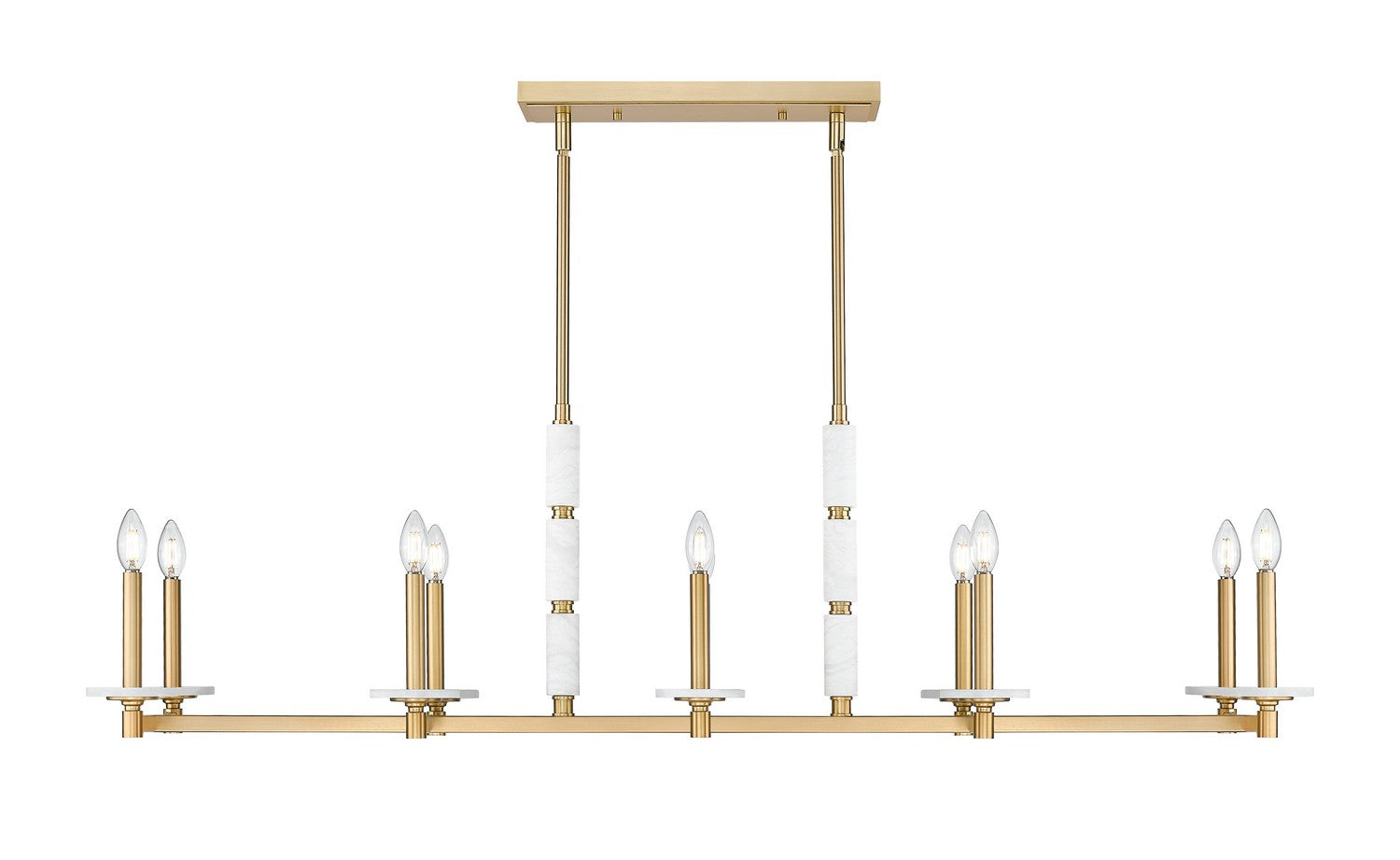 Z-Lite - 3045-10L-MGLD - Ten Light Linear Chandelier - Kaden - Modern Gold