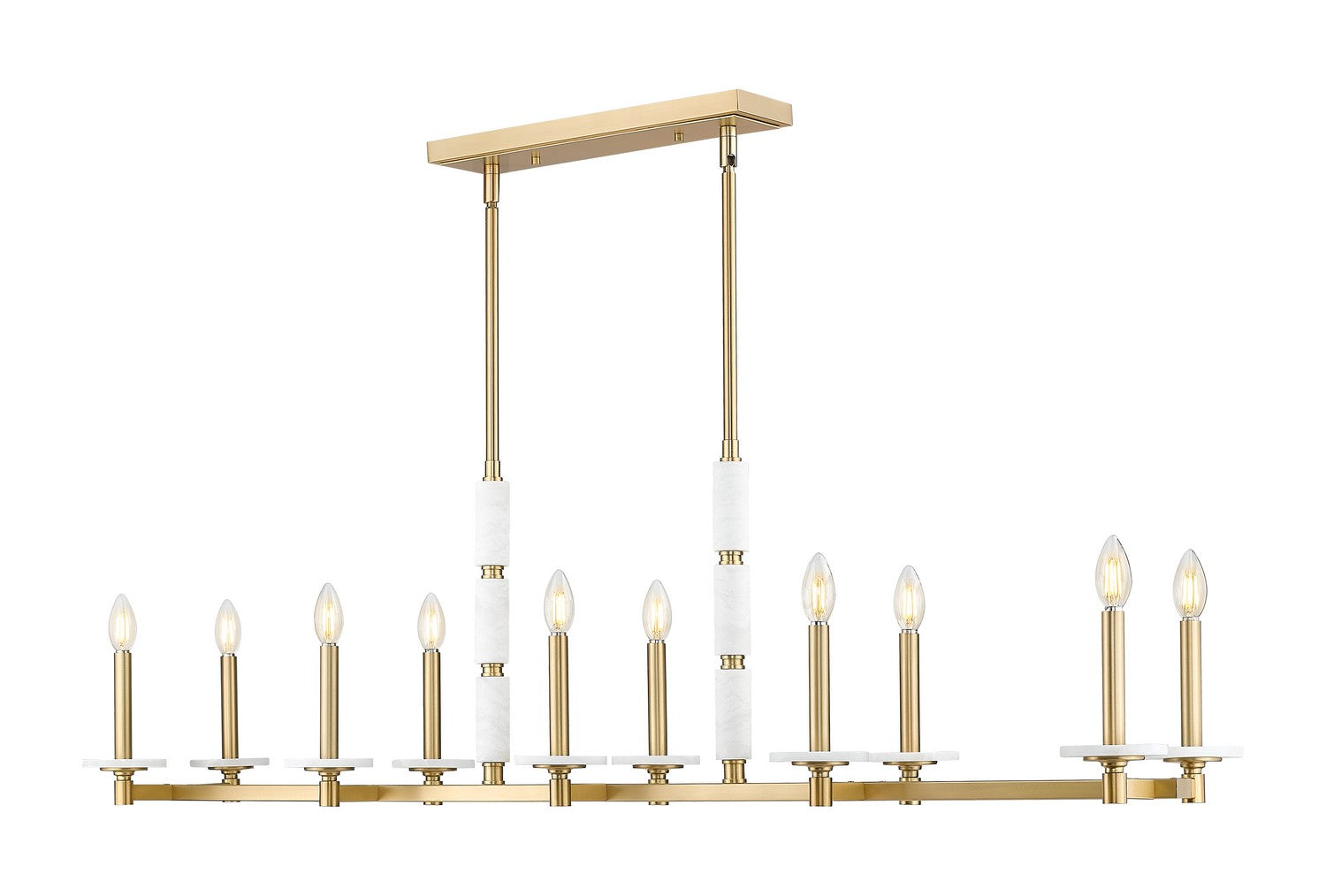 Z-Lite - 3045-10L-MGLD - Ten Light Linear Chandelier - Kaden - Modern Gold