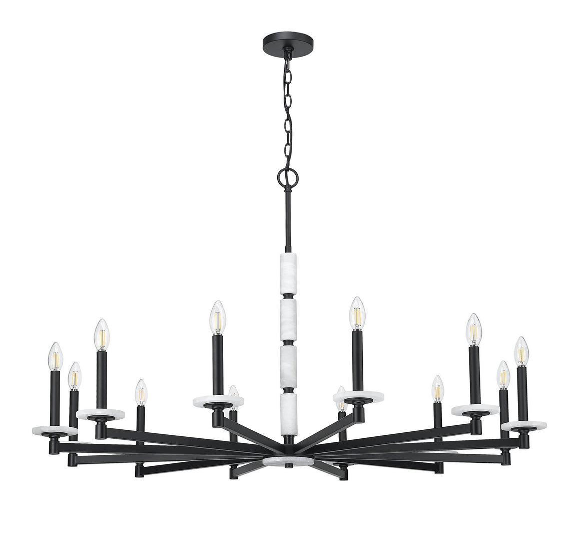 Z-Lite - 3045-12MB - 12 Light Chandelier - Kaden - Matte Black
