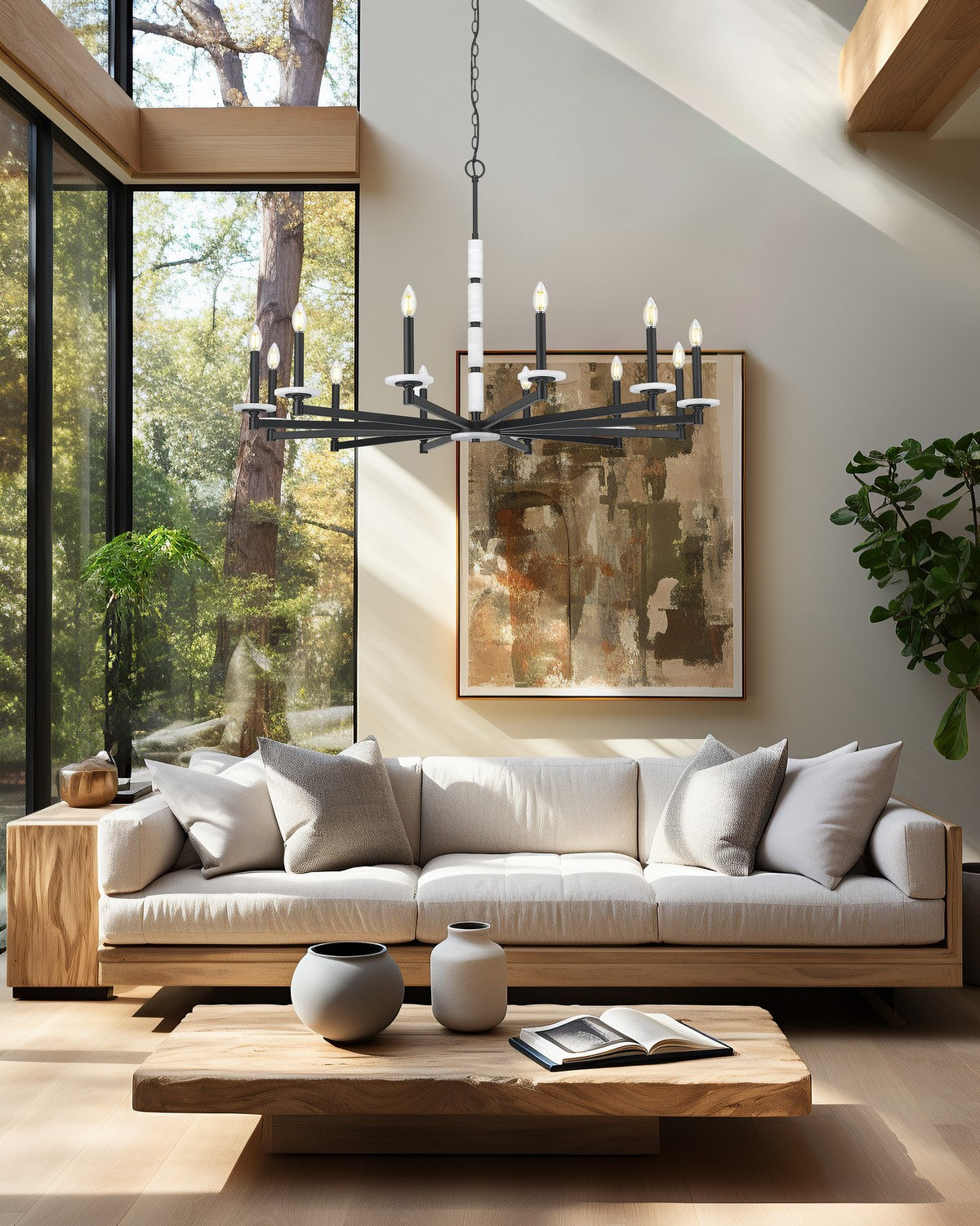 Z-Lite - 3045-12MB - 12 Light Chandelier - Kaden - Matte Black
