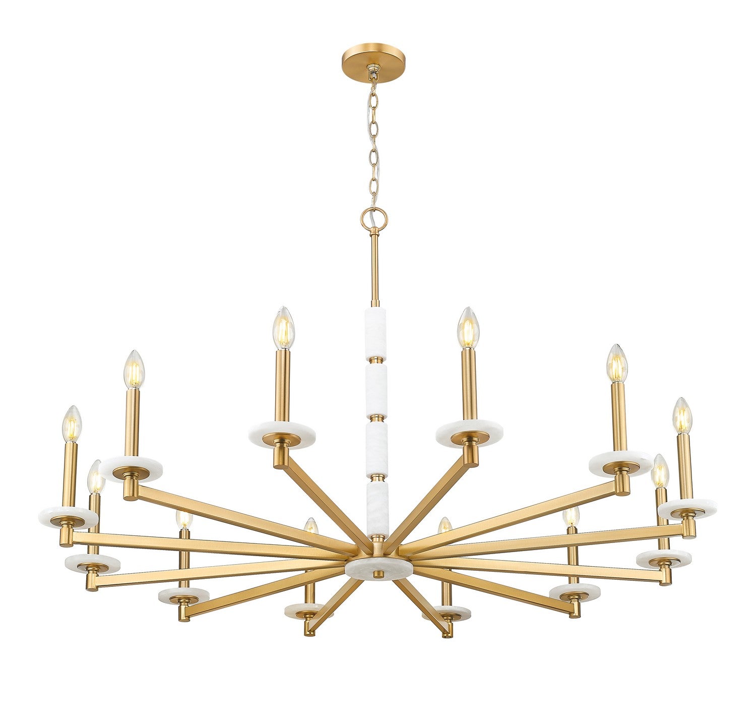 Z-Lite - 3045-12MGLD - 12 Light Chandelier - Kaden - Modern Gold