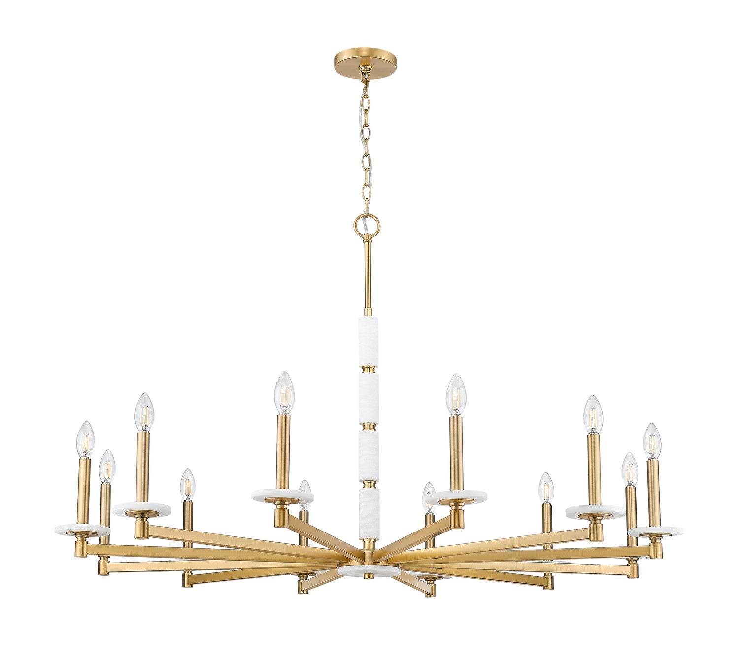 Z-Lite - 3045-12MGLD - 12 Light Chandelier - Kaden - Modern Gold
