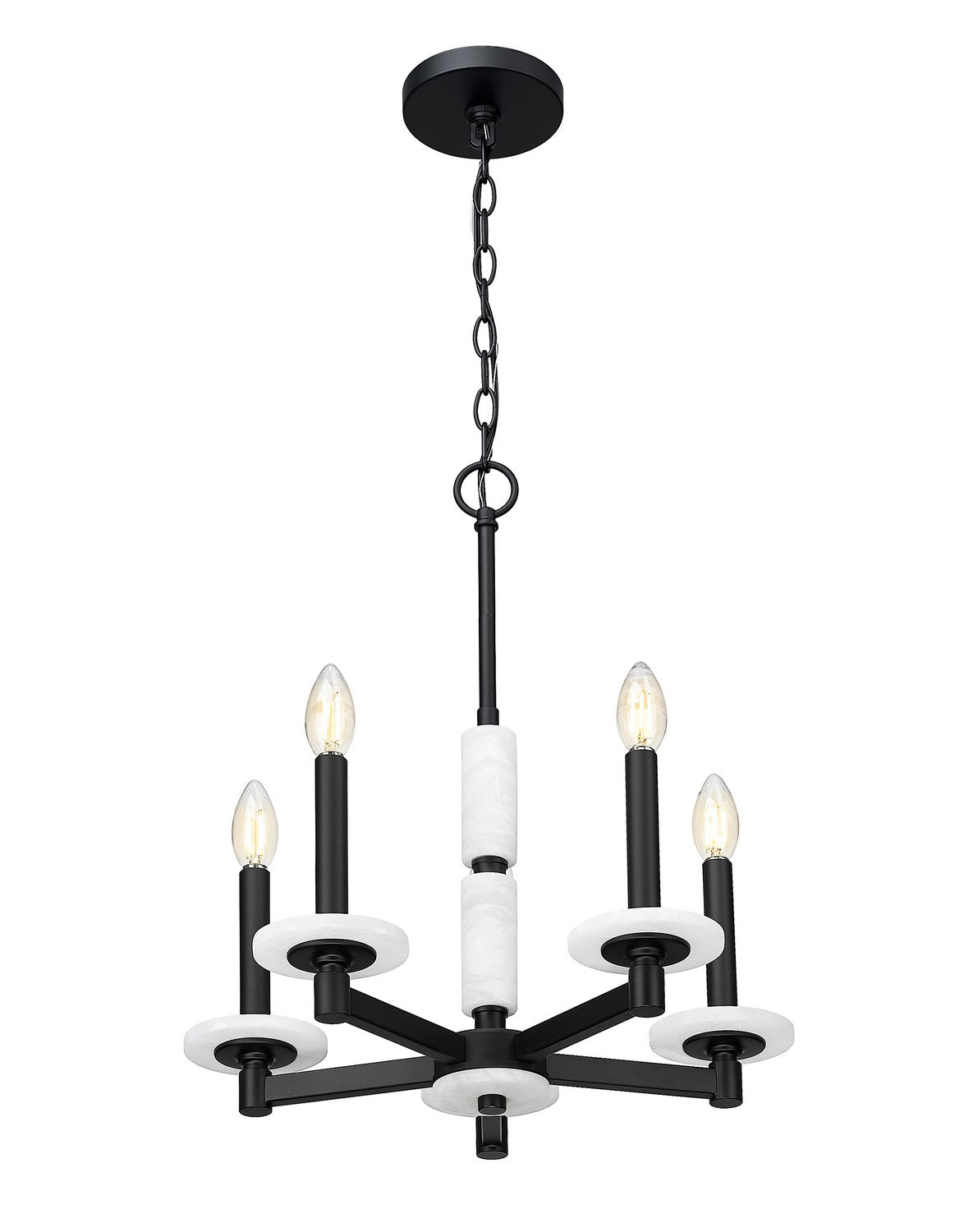 Z-Lite - 3045-5MB - Five Light Chandelier - Kaden - Matte Black