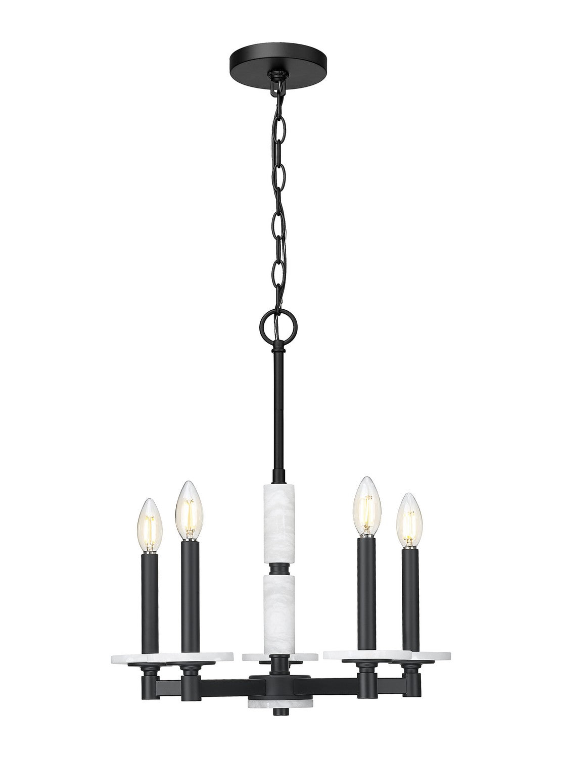 Z-Lite - 3045-5MB - Five Light Chandelier - Kaden - Matte Black
