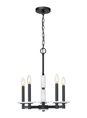 Z-Lite - 3045-5MB - Five Light Chandelier - Kaden - Matte Black