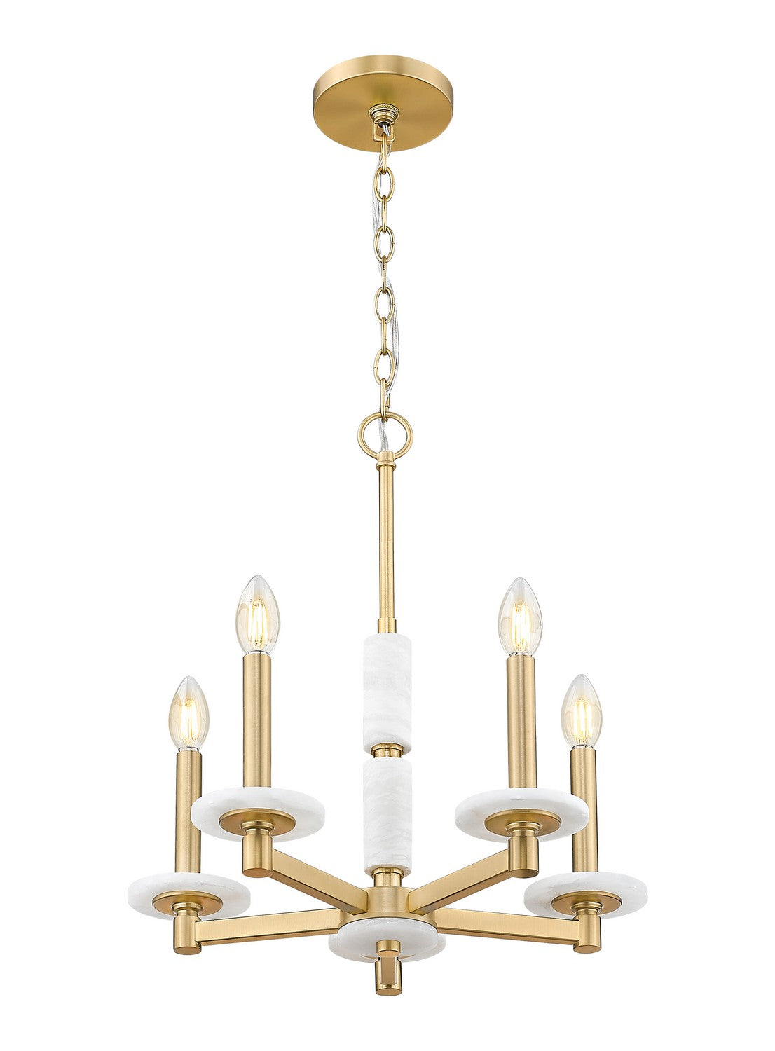 Z-Lite - 3045-5MGLD - Five Light Chandelier - Kaden - Modern Gold