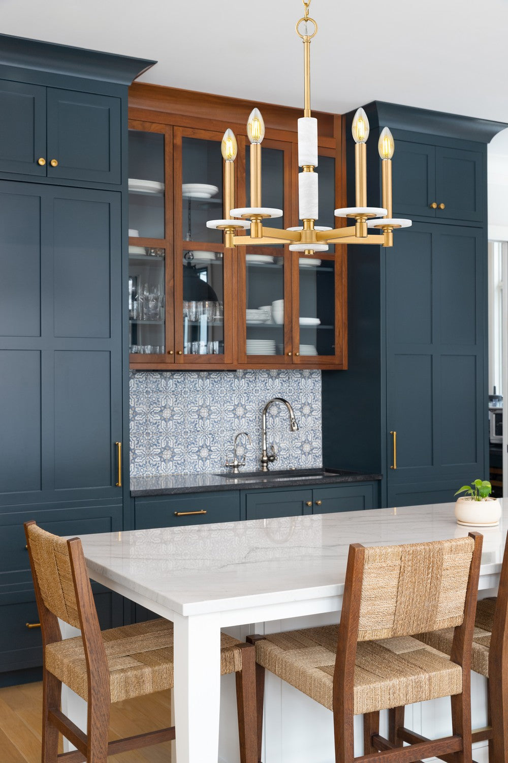 Z-Lite - 3045-5MGLD - Five Light Chandelier - Kaden - Modern Gold