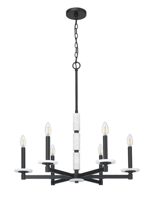 Z-Lite - 3045-6MB - Six Light Chandelier - Kaden - Matte Black
