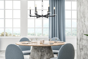 Z-Lite - 3045-6MB - Six Light Chandelier - Kaden - Matte Black