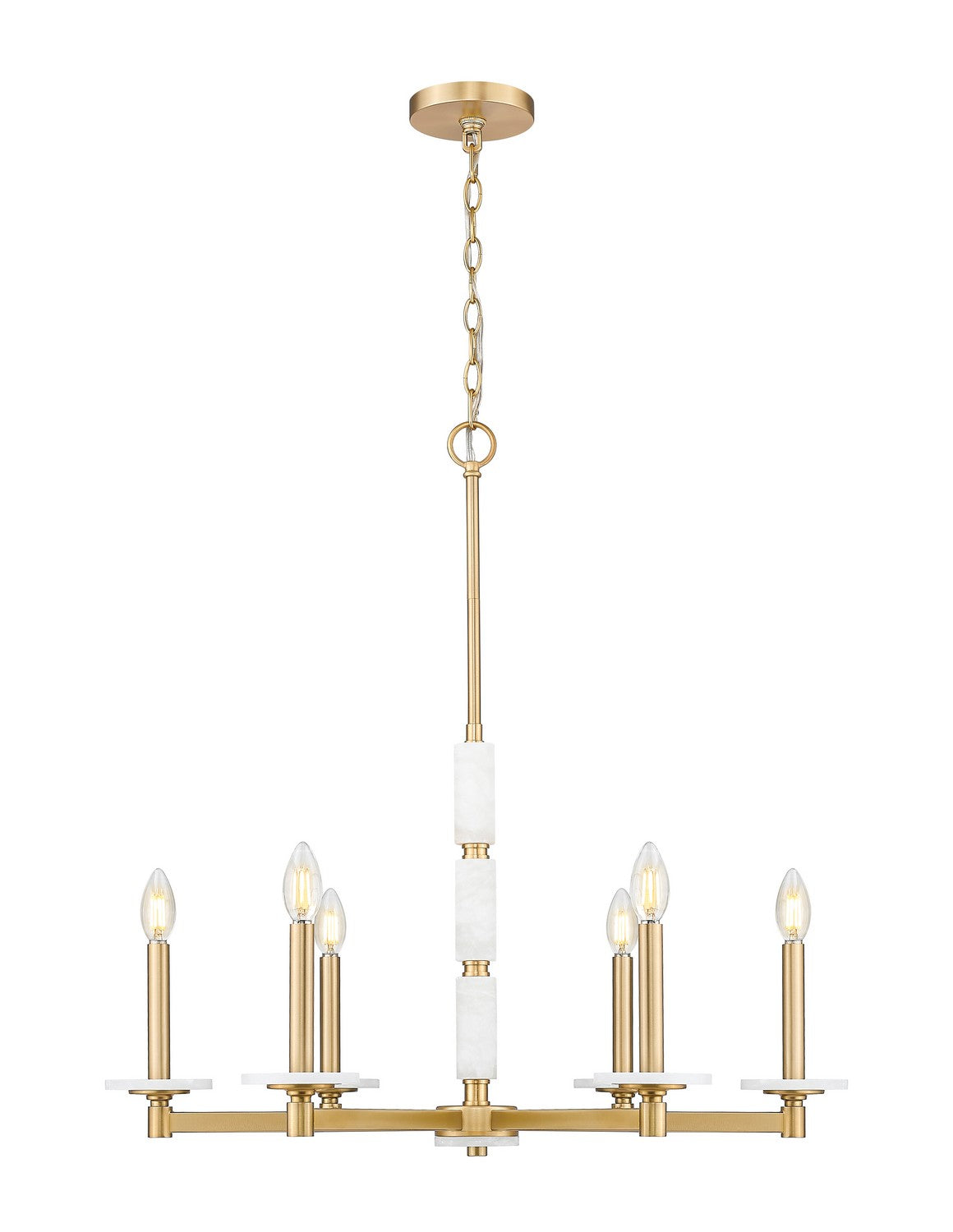 Z-Lite - 3045-6MGLD - Six Light Chandelier - Kaden - Modern Gold