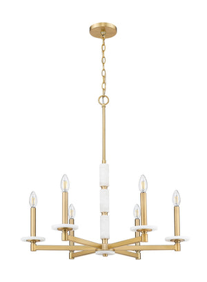 Z-Lite - 3045-6MGLD - Six Light Chandelier - Kaden - Modern Gold