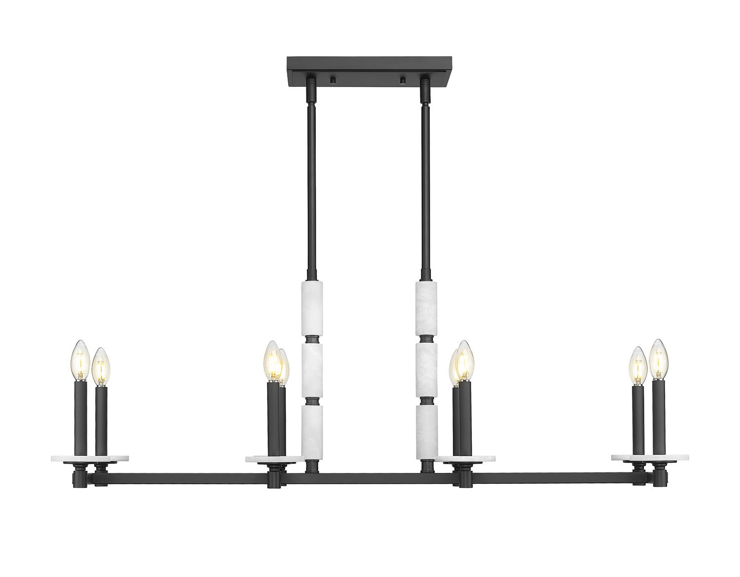 Z-Lite - 3045-8L-MB - Eight Light Linear Chandelier - Kaden - Matte Black