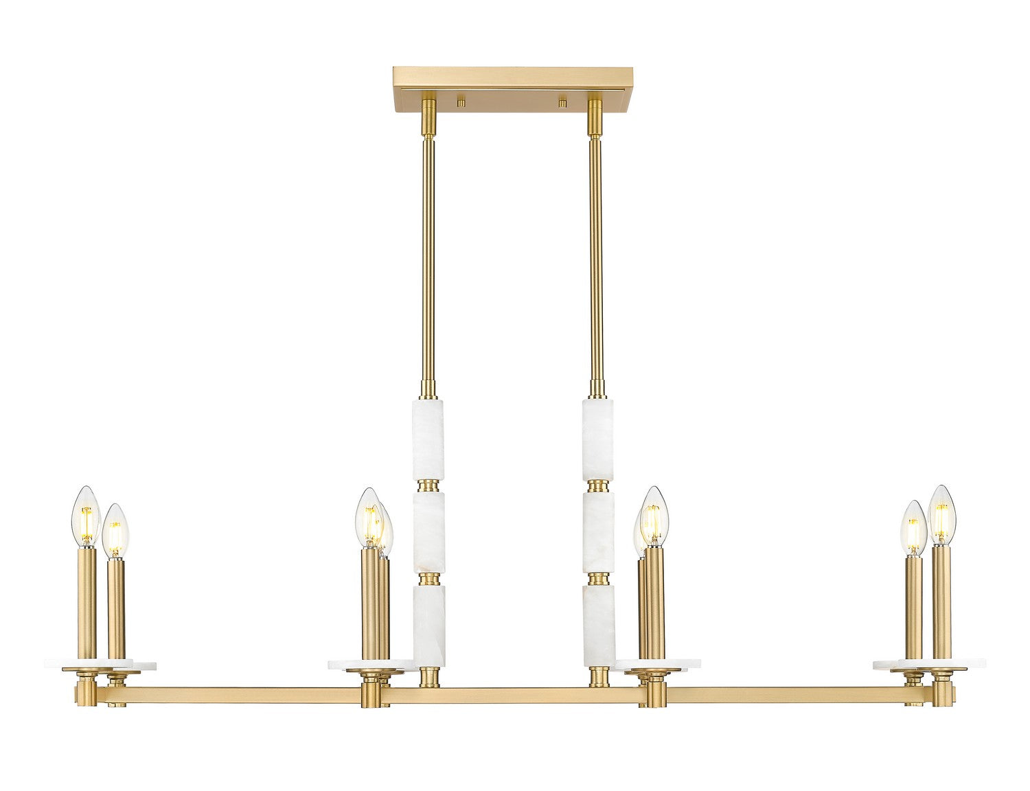 Z-Lite - 3045-8L-MGLD - Eight Light Linear Chandelier - Kaden - Modern Gold