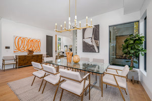 Z-Lite - 3045-8L-MGLD - Eight Light Linear Chandelier - Kaden - Modern Gold